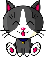 Image principale de Kawaii Baby Cat (blanc et gris)