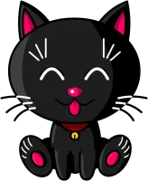 Image principale de Kawaii Baby Cat (noir)