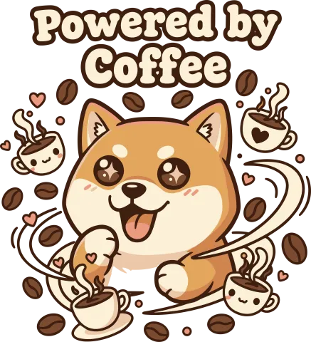 Shiba tournant au café