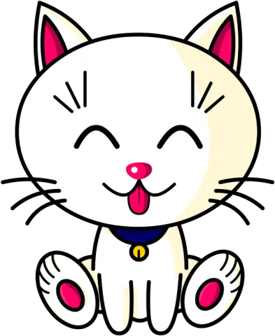 Kawaii Baby Cat (blanc)